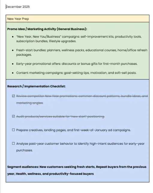2026 Marketing Strategy Management Calendar - Image 3
